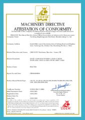 CE certificate of Yucheng Dingshengyuan Machinery Manufacturing Co., Ltd – certificate photo, supplier certificates section