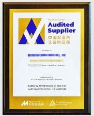 TUV Rheinland Audited Supplier certificate from Uts International Co., Ltd