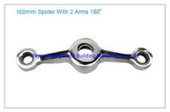 160mm Stainless Steel Glass Spider with 2 Arms 180° ; Glass Fitting Hardware, Point-Fixed Curtain Wall Hardware with High Quality and Best Price - Image 1