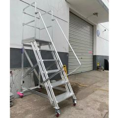 Warehouse Climbing Ladder Mobile Platform Mobile Metal Stairs Tools for Construction - Image 4