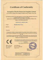 Cutlery Certification certificate from Guangzhou Ruitu Co., Ltd.