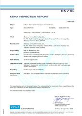KEMA CERTIFICATION certificate from Farady Electric Co., Ltd.