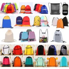 Factory Custom Promotional Drawstring Sports Nylon Polyester Bag - Image 6
