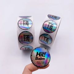 Custom Holographic Sticker Labels Cosmetic Bottle Labels Shape Round Origin China Pack Style Roll HS Code 3926909090 Trademark Sinicline - Image 6