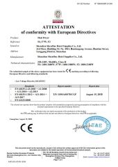 CE certificate from Shenzhen Shenone Hotel Supplies Co., Ltd.
