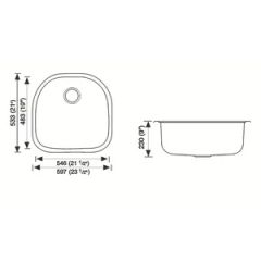 Stainless Steel 304 Single Basin Machine Pressed Sink for Kitchen - Image 3