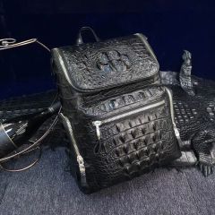 Dropship Genuine Crocodile Leather Laptop Bag Backpack - Image 4