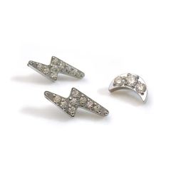 Wholesale Piercing Jewelry Lip Stud Ear Titanium Internal Thread Lip Piercing Moon Lightning Shape Labret Piercing - Image 4
