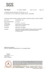 SGS certificate of brush filaments certificate from Chongqing Dami New Material Technology Co., Ltd.