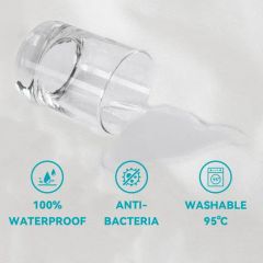 Smooth Top Mattress Protector Waterproof Breathable Deep Pocket Mattress Cover Polyester - Image 6