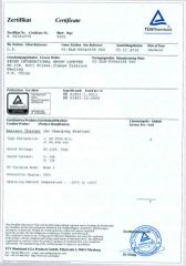 TUV Certificate certificate from BESEN INTERNATIONAL GROUP LIMITED