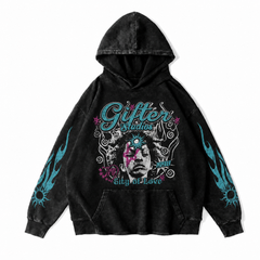 Washed 350gsm hoodies graphic pattern customized - Image 2