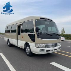 Premium 29 Seats Used Coaster Shuttle Vehicle High Roof Gasoline Mini Coach - Image 2