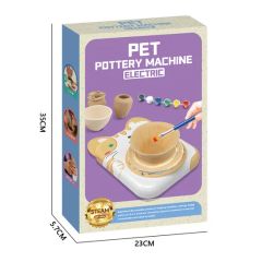 QS Children Arts Crafts DIY Toys Electric Hand Painted Clay Tool Interesting Kids Cartoon Pet 9 PCS Colorful Pottery Wheel Making Machine Toy - Image 6