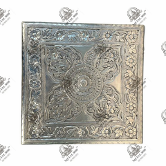 Silver Metal Kala Designer Brass Boxes, For Home Color Silver Weight 1200 gm Material Brass Width 7.5 Inch Height 3.5 - Image 2