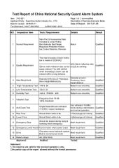 Test report for Bollard certificate from Quanzhou Hengheng Precision Machinery & Electronics Co., Ltd