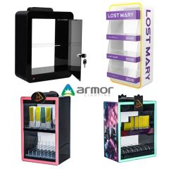Factory Customized Acrylic Display Rack LED Light Electronic Atomizer Display Cabinet Cigar Accessories Display Stand with Lock - Image 4