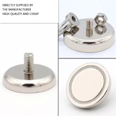 Screw Tooth Pan Pot Magnetic Materials Strong Magnet NdFeB Fixing Round Base Neodymium Pot Magnets with External Thread Bolt - Image 2