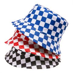 Comfortable Reversible Bucket Hats Checkboard Printing - Image 4