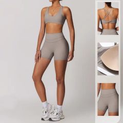 2025 New Sportswear Sports Bra Leggings Suit Fitness Women Gym Wear Yoga Sets - Image 5