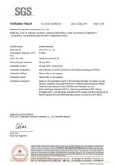 RoHS certificate from Guangdong Yiroka Technology Co., Ltd
