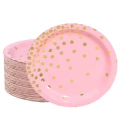 Hot Sale Fashion Round Holiday Colorful Disposable Paper Plates - Image 4