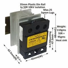 Aluminium Heat Sink, For SOLID STATE RELAYS, for Electronic Boards - Image 2