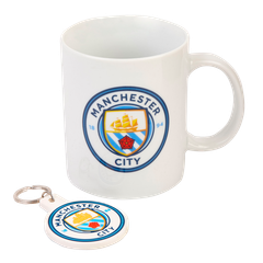 Manchester City Mug and Keyring Set - Image 1