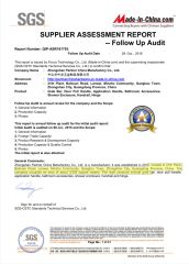 SGS-CSTC report2016 certificate from Zhongshan Zoomerry Bathroom Accessories Co.,Ltd