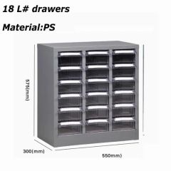 18 Drawers Plastic Box Cabinet for Components Tool Storage Drawer Cabinet - Image 1