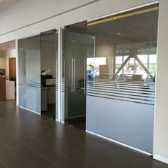 Full Height Aluminium And Glass Office Partition (Anodized) Color Grey Surface Finish Anodized Door Provision With Door Partition Type Full - Image 2