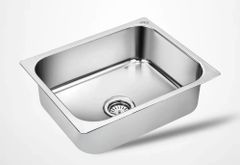 Single Bowl Sink Stainless Steel Kitchen Sinks Color Silver Drainer Is Attached Yes Material Stainless Steel Sink Type Single Bowl - Image 1