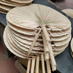 Handcrafted Palm Leaf Hand Fan - Eco-Friendly Decorative and Functional Accessory - Image 4
