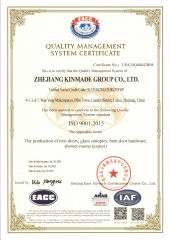 ISO9001 Certificate of Kinmade certificate from Zhejiang Kinmade Group Co., Ltd.