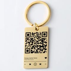 Fashion Metal Arts-Crafts Custom Qr Code Scan Keychain Song Music Spotify Keychain - Image 4