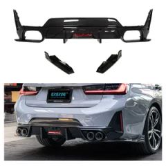 Carbon Fiber Rear Diffuser G20G28 Black 12kg 180x50x75cm MOQ100 - Qingyuan Huazhongye Auto Accessories Co., Ltd