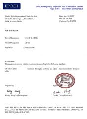 Product Inspection Report certificate from Tianjin Weirui International Trade Co., Ltd.