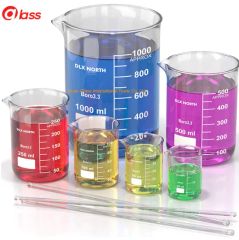 Lab Glassware Boro3.3 Beaker MOQ 20PCS Color Clear Origin China Brand Jnglass Material Glass Craft Handblown Model NO. - Image 2