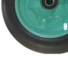 8 Inch Solid Rubber Wheelbarrow Wheel Suitable for Unicycle Mini Generator Garbage Can - Image 1