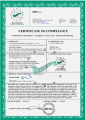 CE certificate from Wuxi Meierte Machinery Technology Co., Ltd.