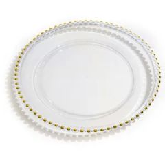 Multi Size Option Transparent Color PP Material Plastic Disposable Contemporary Charger Plate - Image 1
