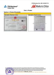 TUV certification8 certificate from Linyi Aozhan Import and Export Co., Ltd.