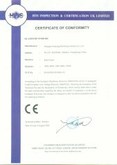 Certificate of Conformity certificate from Shantou Huaxing Machinery Factory Co., Ltd.