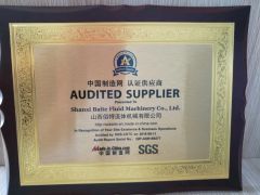 SGS certificate from Shanxi Baite Fluid Machinery Co., Ltd.