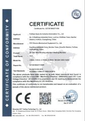 CE 3 certificate from Foshan Quanjiu Industry Automation Equipment Co., Ltd.