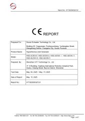 ce report certificate from Hunan Echwater Technology Co., Ltd.