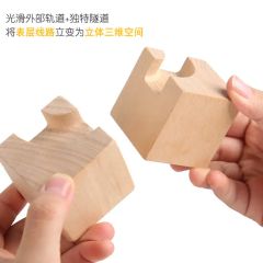 Wooden Marble Rolling Ball Track Building Block Toys Scale Medium Origin China Style Chinese Color as Photo Trademark - Image 5