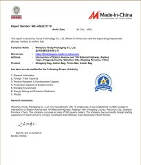 BV certificate of Wenzhou Fendy Packaging Co., Ltd. – certificate photo, supplier certificates section