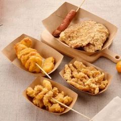 Eco-Friendly Disposable Paper Food Tray for Catering Events Origin Xingtai Model NO. XGK01-9 HS Code 4814900090 Colour Natural Brown - Xinguokang Paper Co., Ltd
