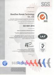 ISO 9001 certificate from Roman Technology Co., Ltd